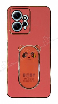 Eiroo Xiaomi Redmi Note 12 4G Baby Panda Standl Krmz Silikon Klf