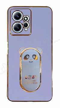 Eiroo Xiaomi Redmi Note 12 4G Baby Panda Standl Mavi Silikon Klf
