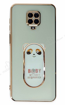 Eiroo Xiaomi Redmi Note 9S Baby Panda Standl Yeil Silikon Klf