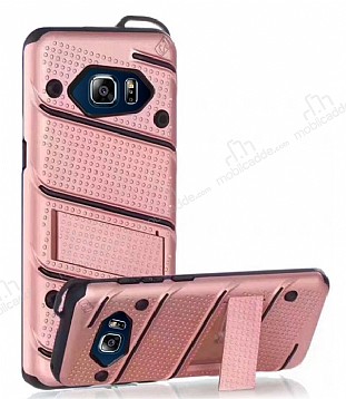 Eiroo Zag Armor Samsung Galaxy Note 5 Standl Ultra Koruma Rose Gold Klf