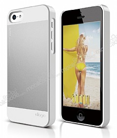 Elago iPhone 5C OutFit Matrix Series Beyaz Rubber Klf