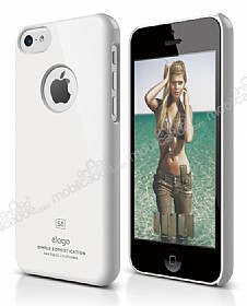 Elago iPhone 5C Slim Fit Series Beyaz Rubber Klf