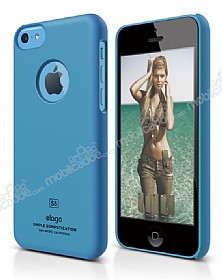 Elago iPhone 5C Slim Fit Series Mavi Rubber Klf