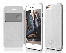 Elago iPhone 6 / 6S Kapakl Beyaz Deri Klf