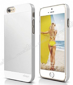 Elago iPhone 6 / 6S OutFit Series Alminyum Mat Beyaz Rubber Klf