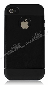Face idea iPhone 4 / 4S Siyah Silikon Klf