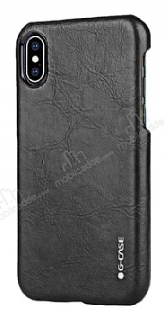 G-Case Boa Series iPhone X / XS Deri Siyah Rubber Klf