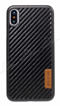 G-Case Dark Series iPhone X / XS Karbon Fiber Siyah Rubber Klf