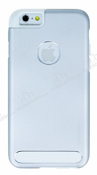 G-Case iPhone 6 / 6S Silikon Kenarl Metal Silver Klf