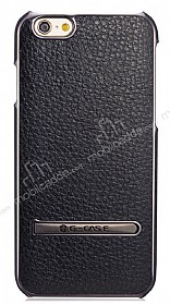 G-Case iPhone 6 / 6S Standl Deri Siyah Rubber Klf