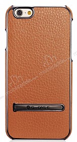 G-Case iPhone 6 / 6S Standl Deri Kahverengi Rubber Klf