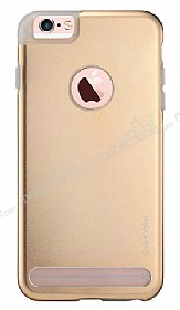 G-Case iPhone 6 Plus / 6S Plus Silikon Kenarl Metal Gold Klf