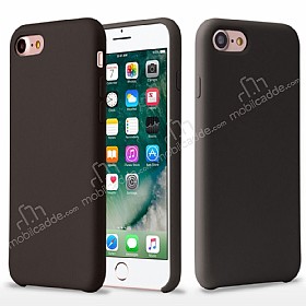 G-Case iPhone 7 / 8 Silikon Kenarl Kahverengi Rubber Klf