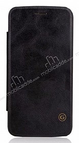 G-Case LG G5 Czdanl nce Yan Kapakl Siyah Deri Klf