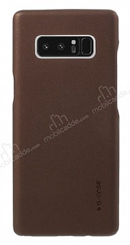 G-Case Noble Samsung Galaxy Note 8 Deri Grnml Kahverengi Rubber Klf