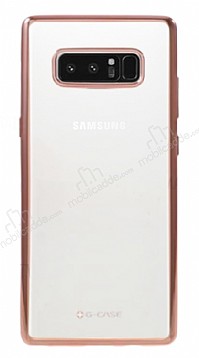 G-Case Plating Samsung Galaxy Note 8 Rose Gold Kenarl effaf Silikon Klf