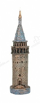 Galata Kulesi Krem Dekoratif Mum