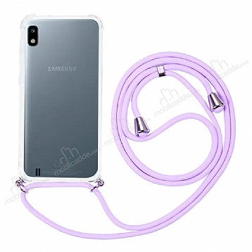 Samsung Galaxy A10 Askl effaf Mor Silikon Klf
