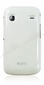 gimi Samsung Galaxy Gio S5660 Sert Parlak Beyaz Rubber Klf