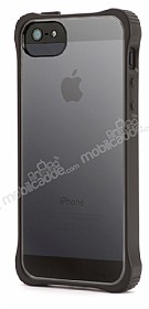 Griffin Survivor Clear iPhone SE / 5 / 5S Siyah Silikon Kenarl Kristal Klf