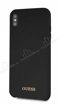 Guess iPhone XS Max Siyah Silikon Klf