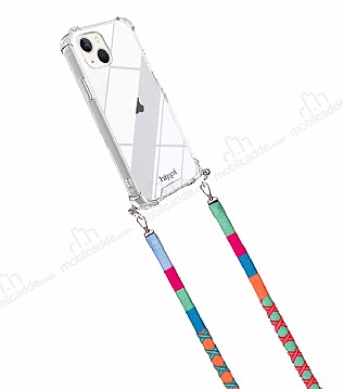 hippi iPhone 13 Mini Raspberry Örgü Yassı Askılı Ultra Koruma Telefon Kılıfı