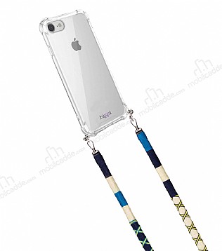 hippi iPhone SE 2020 Lemon Örgü Yassı Askılı Ultra Koruma Telefon Kılıfı