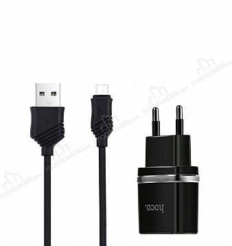 Hoco C12 Micro USB Yksek Kapasiteli Siyah arj Aleti