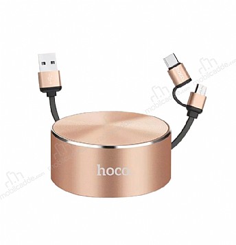 Hoco U23 Makaral Lightning ve Micro USB Data Kablosu