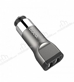 Hoco UC201 ift USB Girili Dark Silver Ara arj