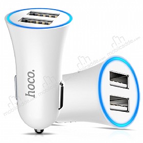 Hoco UC204 ift USB Girili Beyaz Ara arj