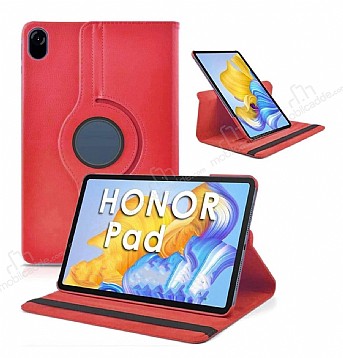 Honor Pad X9 11.5 360 Derece Döner Standlı Kırmızı Deri Kılıf