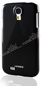 HOSEE Samsung i9500 Galaxy S4 Sert Parlak Siyah Rubber Klf