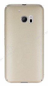 HTC 10 Tam Kenar Koruma Gold Rubber Klf