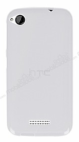 HTC Desire 320 effaf Beyaz Silikon Klf