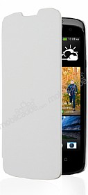 HTC Desire 500 nce Yan Kapakl Beyaz Klf