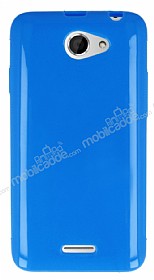 HTC Desire 516 Mavi Silikon Klf