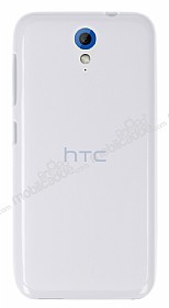 HTC Desire 620 effaf Beyaz Silikon Klf