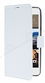 HTC Desire 728G Czdanl Yan Kapakl Beyaz Deri Klf