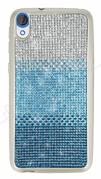 HTC Desire 820 Tal Geili Mavi Silikon Klf