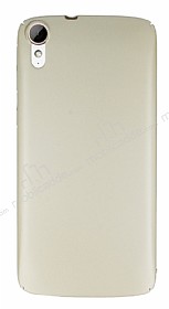 HTC Desire 828 Tam Kenar Koruma Gold Rubber Klf