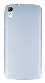 HTC Desire 828 Tam Kenar Koruma Silver Rubber Klf