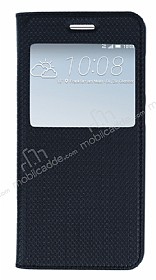 HTC One A9 Pencereli nce Kapakl Siyah Klf