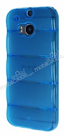 HTC One M8 Bubble effaf Mavi Silikon Klf