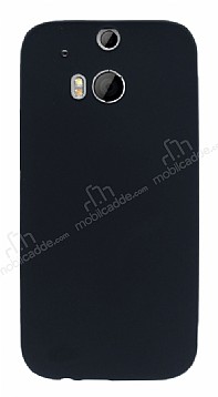 HTC One M8 Mat Siyah Silikon Klf