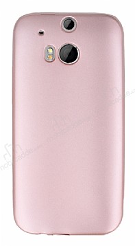 HTC One M8 Mat Rose Gold Silikon Klf