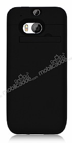 HTC One M8 Standl Bataryal Siyah Klf