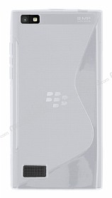 BlackBerry Leap Desenli effaf Silikon Klf