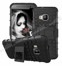HTC One M9 Ultra Sper Koruma Standl Siyah Klf