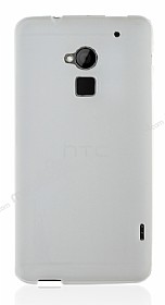 HTC One Max effaf Beyaz Silikon Klf